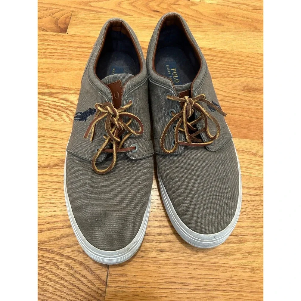 Polo Ralph Lauren mens Faxon Low Canvas Sneakers Shoes Size 12D